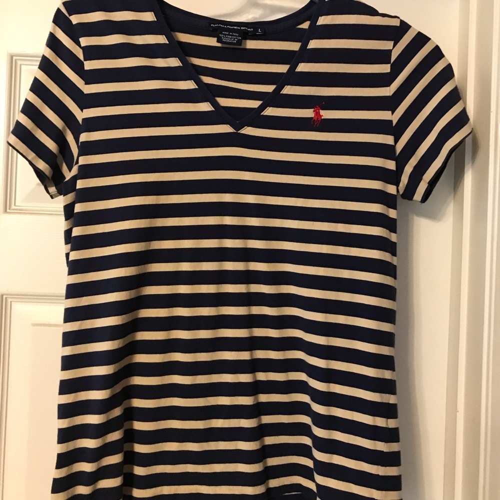 SS striped RL polo tee